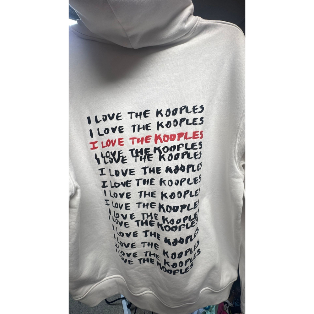 The Kooples - NWT $220 I Love Kooples Logo White Sweatshirt Large - Picture 3 of 13